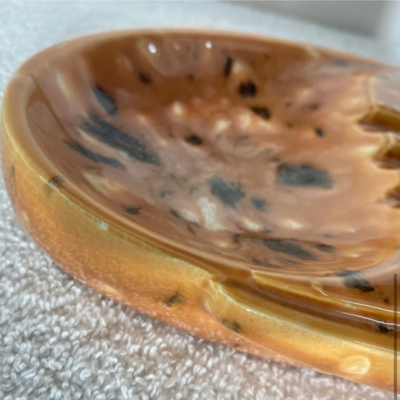 Vintage MCM Glazed Art Ceramic Pottery Ashtray Trinket Dish - Picture 7 of 14